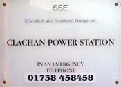 Clachan Power Station sign