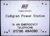 Culligran Power Station sign